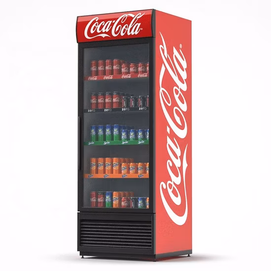 Коммерческий витринный холодильник с двойной стеклянной дверью, холодильник для пива, охладитель и охладитель для напитков