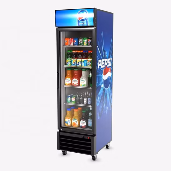 Commercial Display Refrigerator Double Glass Door Beer Fridge Cooler and Drink Beverage Chiller